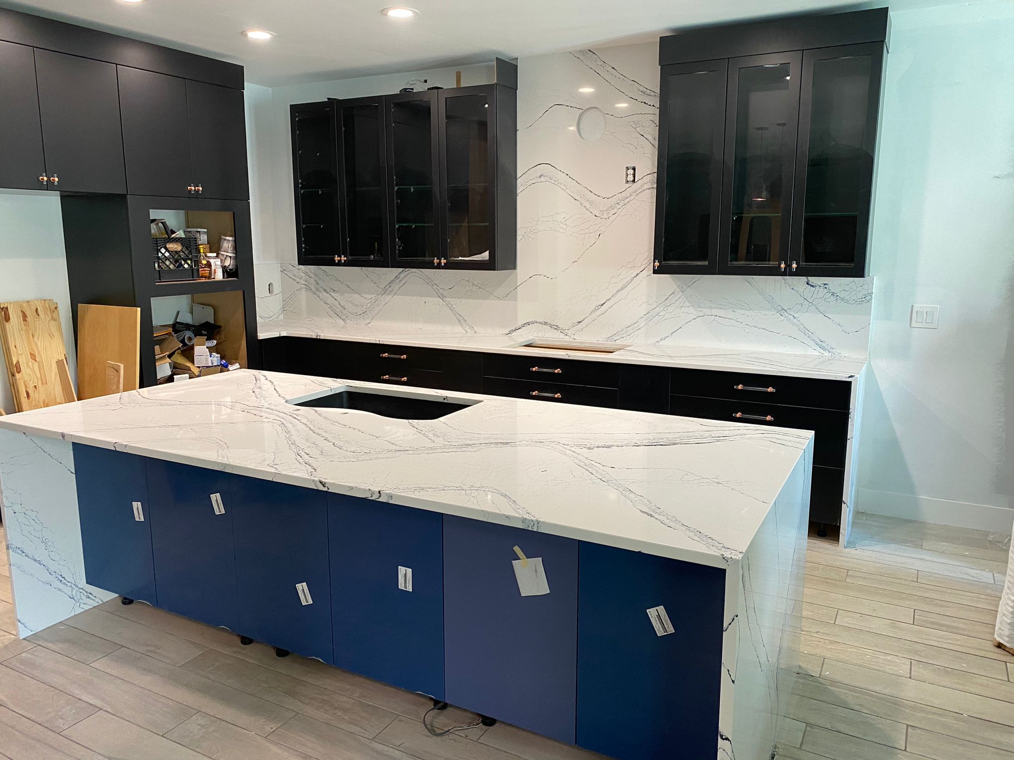 Kitchen with expert stone fabrication